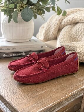 Rothy's Burgundy Knit Bit-Detail Women's Loafers new without tags!